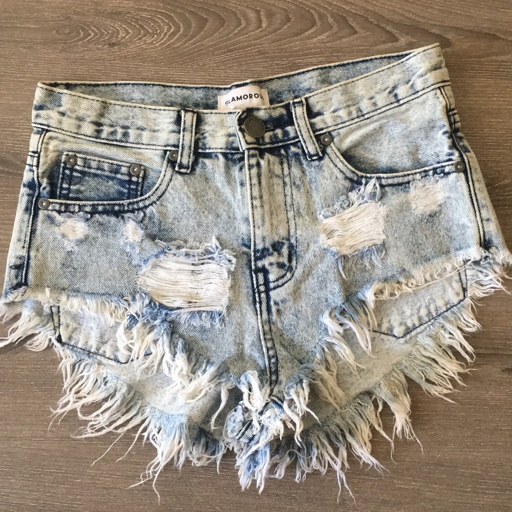 Ripped Jean Shorts